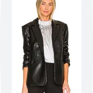 Cinq à Sept Faux Leather Kylie Blazer NWT